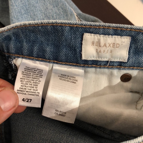 Lucky Brand Relaxed Tapered Stripe Mom Jeans, size 4/27 - Picture 7 of 13